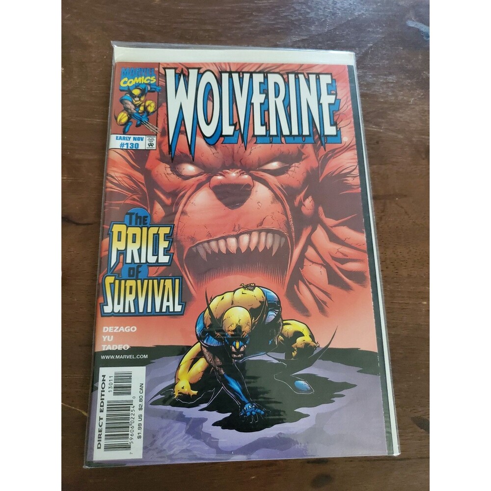 WOLVERINE # 130 EARLY NOVEMBER MARVEL COMIC BOOK 1998 BAGGED AND BOARDED